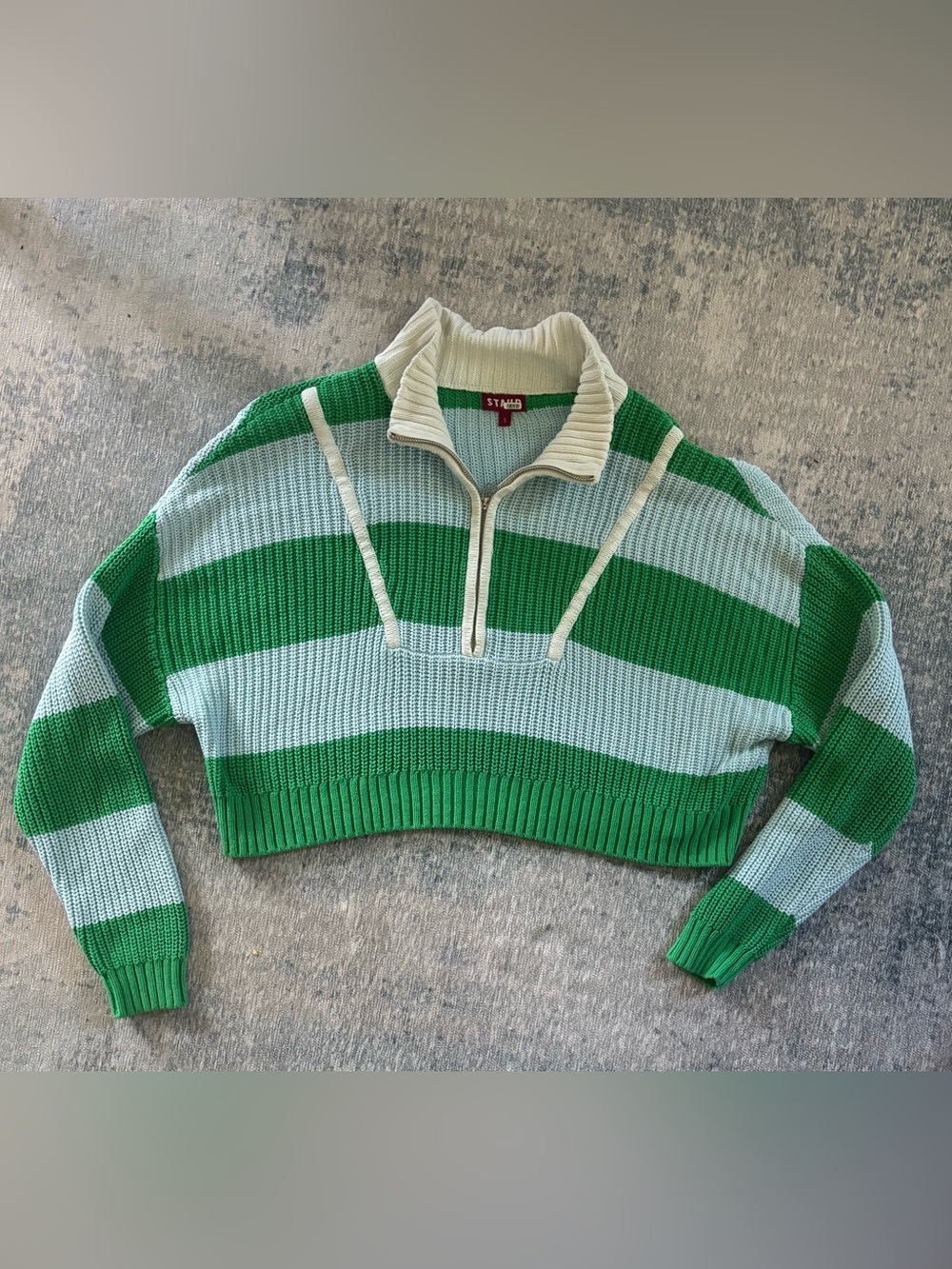 STAUD Hampton Multicolor Striped Women's Sweater S